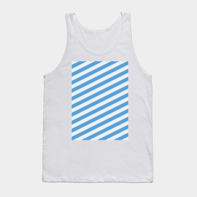 Co. Dublin GAA Sky Blue and White Angled Stripes Tank Top by Culture-Factory